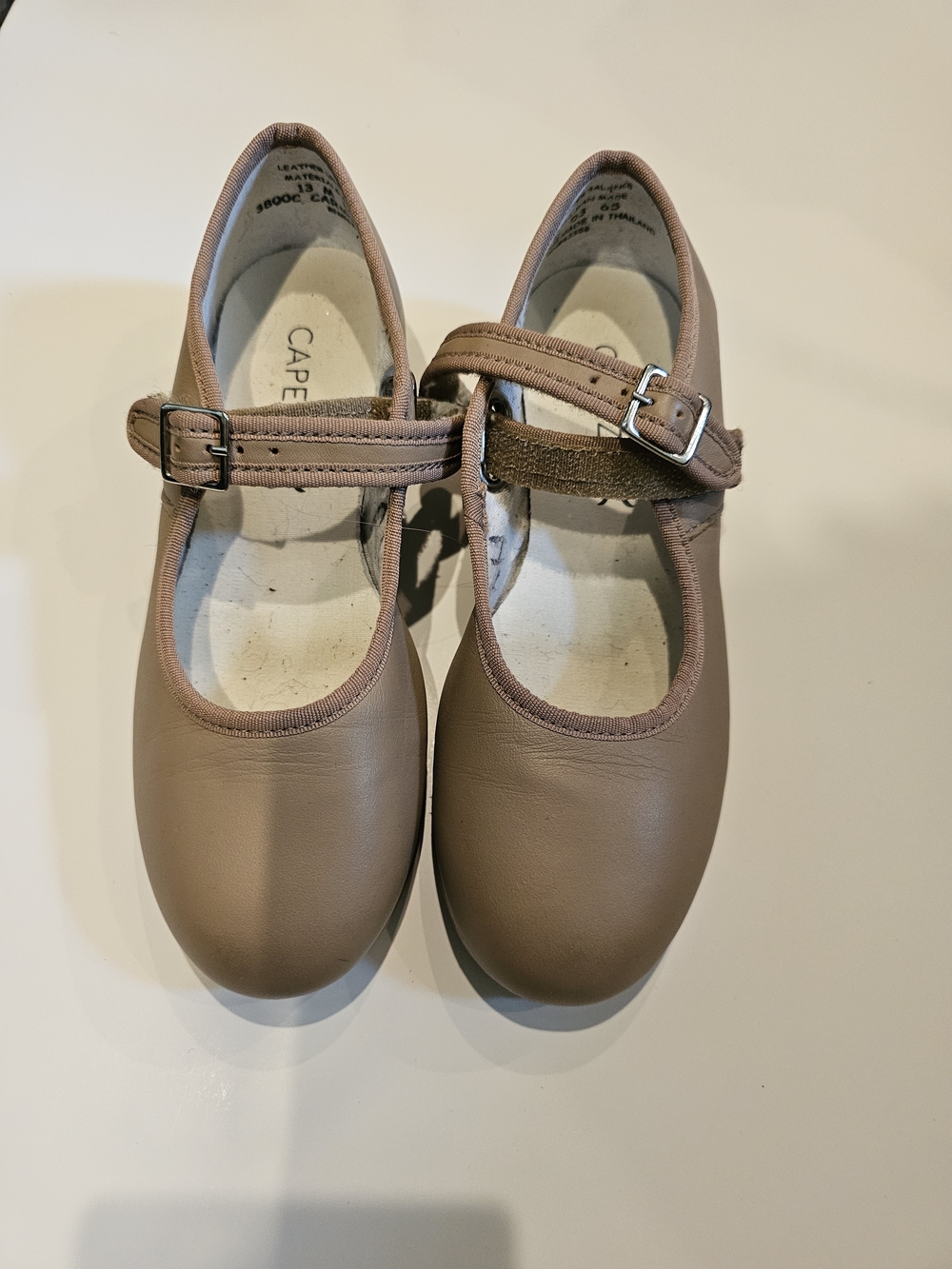 Capezio Girls' Brown Mary Jane Tap Shoes with Buckle Strap